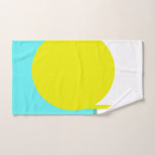 Téméraire Abstrait Cercle Turquoise Vert Jaune (Serviette à main)