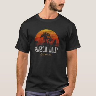 Temescal Valley California Retro Surfer BE T-shirt