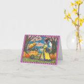 TÉMOIN, BÉBÉ EN CHAT NOIR, CARTE DE REMARQUE Vide (Fleur jaune)