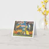 TÉMOIN, BÉBÉ EN CHAT NOIR, CARTE DE REMARQUE Vide (Fleur jaune)