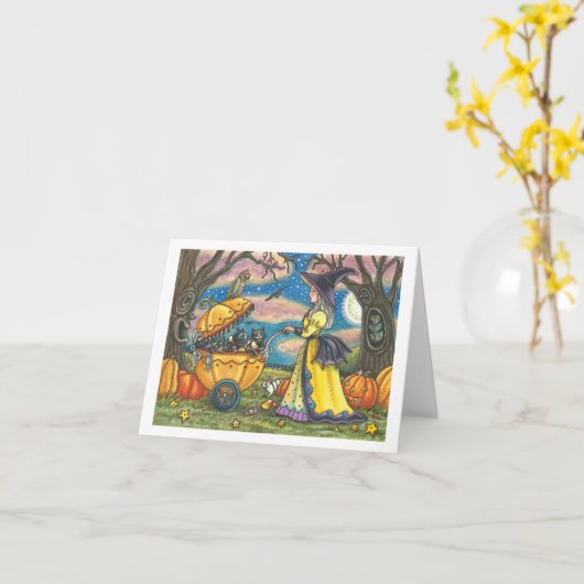 TÉMOIN, BÉBÉ EN CHAT NOIR, CARTE DE REMARQUE Vide (Fleur jaune)