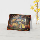 TÉMOIN, BÉBÉ EN CHAT NOIR, Carte de voeux Vide (Fleur jaune)