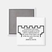 Témoin de Jéhovah Watchtower Matthieu 28:19 Magnet (Recto/Verso)