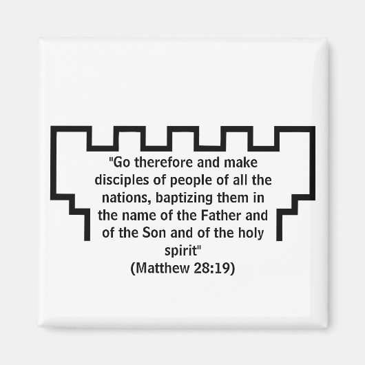 Témoin de Jéhovah Watchtower Matthieu 28:19 Magnet (Devant)
