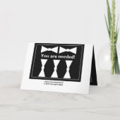 Témoin de mariage Invitation avec nœuds papillon (Dos)