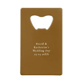 Témoin de mariage marron (Dos)