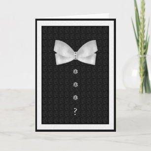 Témoin de mariage noir noeud papillon invitation