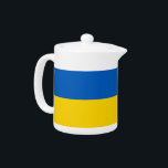 Témoin du drapeau ukrainien<br><div class="desc">Élégante théière avec drapeau de l'Ukraine. Ce produit est personnalisable.</div>