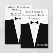 Témoin ou garçon d'honneur Invitation (Devant / Derrière)