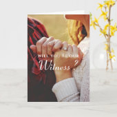 Témoin personnalisé, carte Mariage (Fleur jaune)