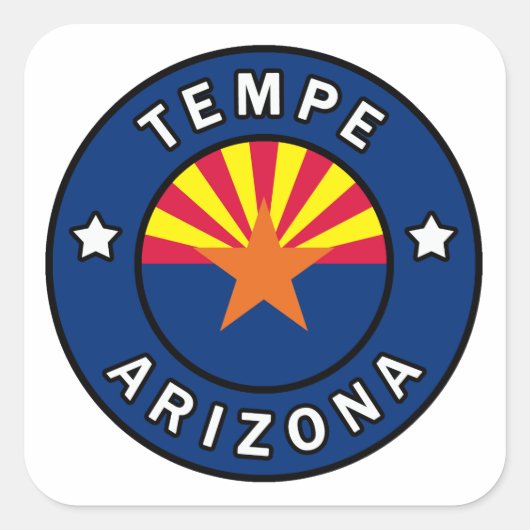 Tempe Arizona Vierkante Sticker (Voorkant)
