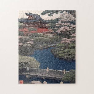 Tempel aan de rivier - Japan Legpuzzel