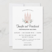 Tempel en priesterschap Voorbereiding Uitnodiging (Voorkant)