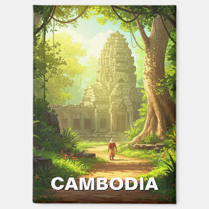 Tempel in Angkor Wat Cambodja Magneet