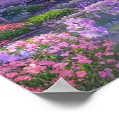 Tempel omringd door Sakura Trees Poster (Hoek)