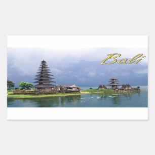 Tempel op een meer rechthoekige sticker