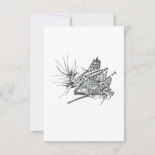 Tempel Pad Zwart Wit Abstract Tribal Tattoo Kunst Bedankkaart