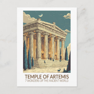 Tempel van Artemis Zeven Wereldwonderen Kunst Briefkaart