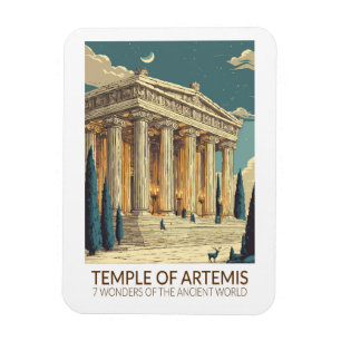 Tempel van Artemis Zeven Wereldwonderen Kunst Magneet