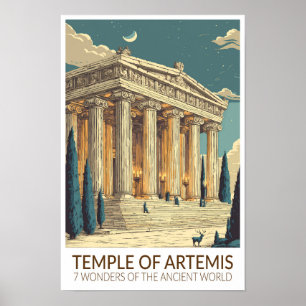Tempel van Artemis Zeven Wereldwonderen Kunst Poster