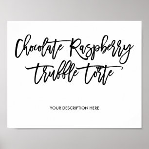 Tempel van chocolade-frambozenknottenbord poster