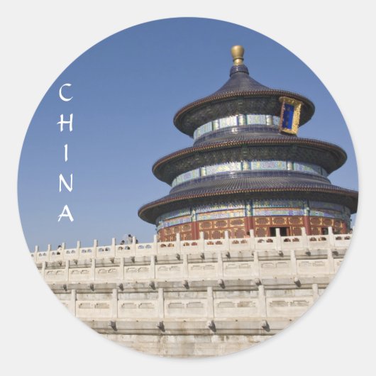 Tempel van de Hemel in Peking Ronde Sticker (Voorkant)