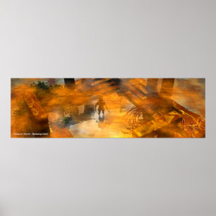 TEMPEL VAN de Science fiction van /HYPERION van Poster