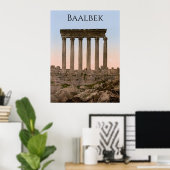 Tempel van de Zon in Baalbek Poster (Thuiskantoor)