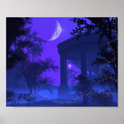 Tempel van Diana in de Moonlight Poster (Voorkant)