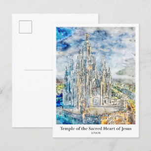 Tempel van het Heilige Hart van Jezus Reizen Briefkaart