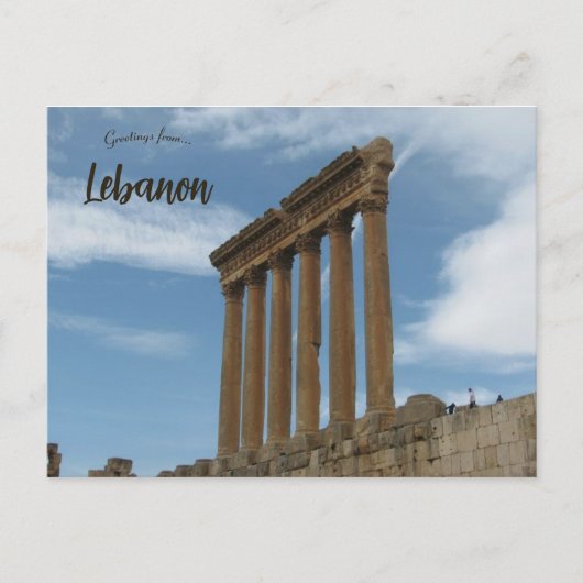 Tempel van Jupiter in Libanon Briefkaart (Voorkant)