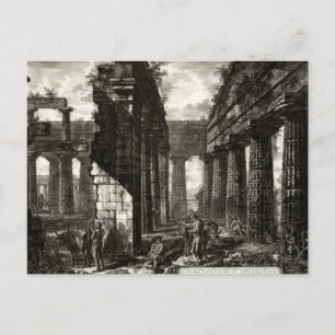 Tempel van Neptunus, Paestum - Giovanni Piranesi Briefkaart