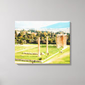Tempel van Olympische Zeus, Athene Canvas Afdruk (Voorkant)