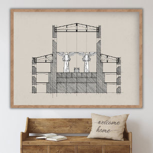 Tempel van Salomo, Heilige der Heiligen, Berg Zion Poster