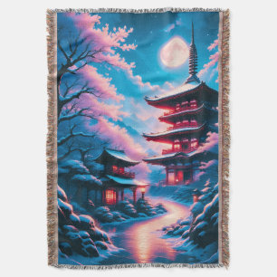 Tempel van Sneeuw en Bloesems (Yukizakura no Tera) Deken