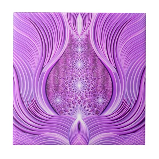 Tempel van Violet Light Tegeltje (Voorkant)