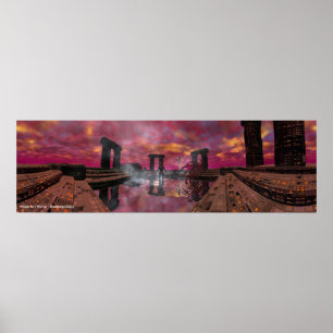 TEMPEL VAN WATER/HYPERION WERELD, Sci-Fi Poster