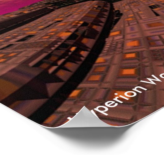 TEMPEL VAN WATER/HYPERION WERELD, Sci-Fi Poster (Hoek)