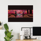 TEMPEL VAN WATER /HYPERION WERELD ,Wetenschap fict Poster (Thuiskantoor)