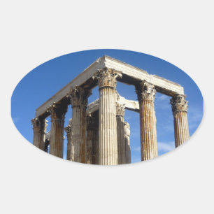 tempel zeus ovale sticker