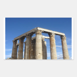 tempel zeus rechthoekige sticker