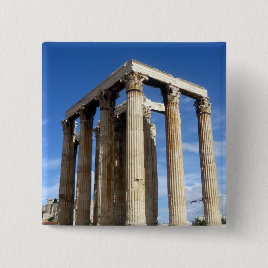 tempel zeus vierkante button 5,1 cm (Voorkant)