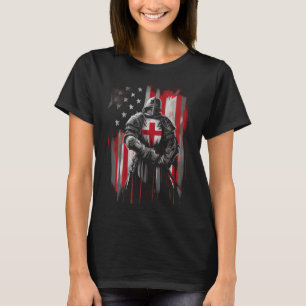 Tempelier Christelijke Krijger Van God Kruisvaarde T-shirt