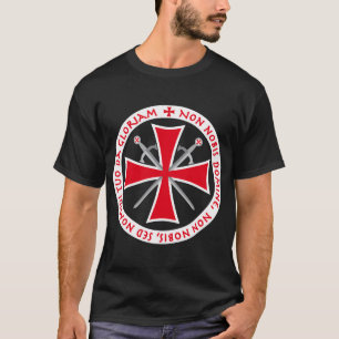 Tempeliers Cross Non Nobis Domine Kruisvaarders T-shirt