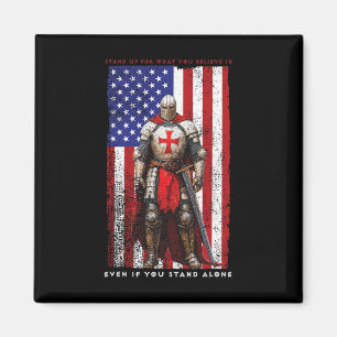 Tempeliers Kruisvaarder Moed Amerikaanse Vlag 4e O Magneet