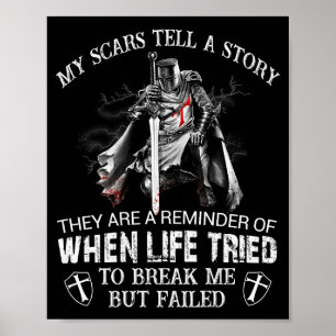 Tempelridder krijger Christenen Mijn littekens ver Poster