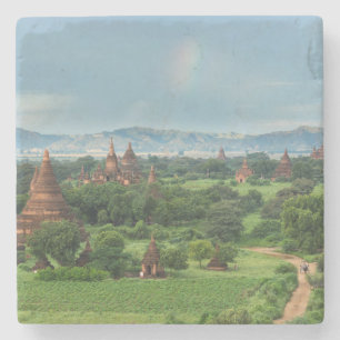 Tempels in Bagan, Myanmar Stenen Onderzetter