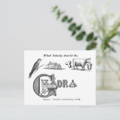 "Temperance Rebus" Briefkaart (Staand voorkant)