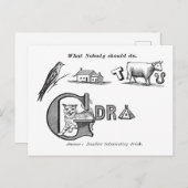 "Temperance Rebus" Briefkaart (Voorkant / Achterkant)
