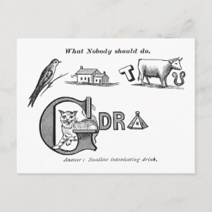 "Temperance Rebus" Briefkaart